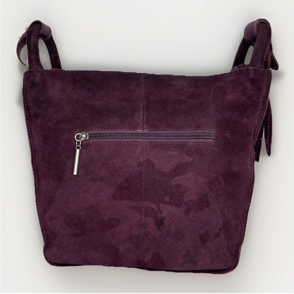 The Sale Los Feliz Leather Crossbody Purple Suede Bag #5724